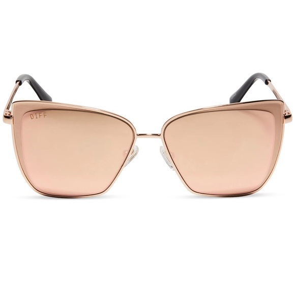 Diff Eyewear | Accessories | Diff Grace Sunglasses Gold Frame Peach ...